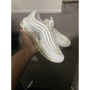 Size 14- Nike Air Max 97 Triple White Wolf Grey Shoes 921826-101